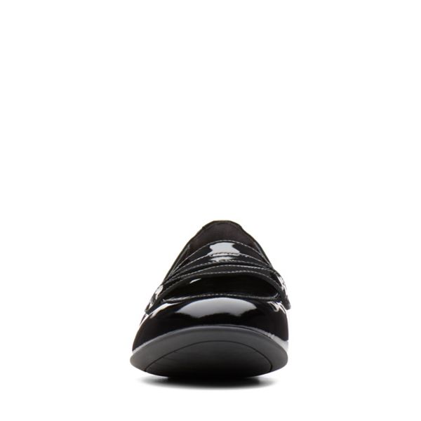 Clarks Womens Un Blush Go Flat Shoes Black | USA-6597328